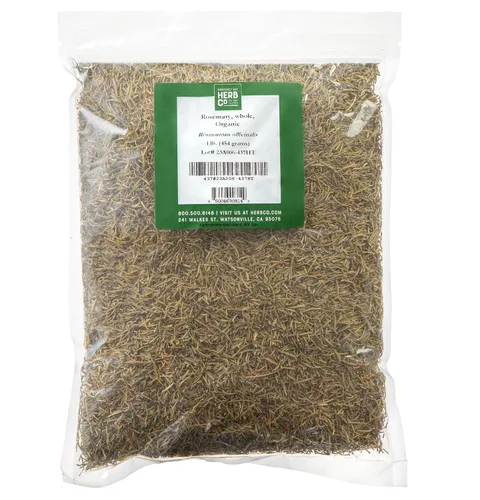 Romero orgánico entero, por Herb Co, Rosmarinus Officinalis, de Marruecos, Kosher, para cocinar, formulaciones para la piel y el cabello, perfumes y