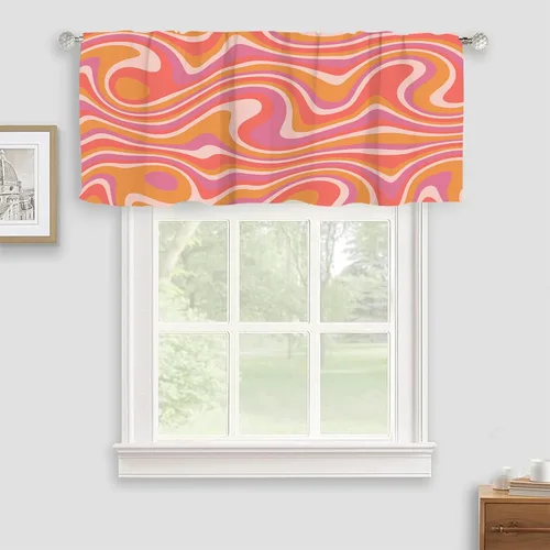 Miniatura 15 de Cortinas Cenefa Verde Salvia Floral Cocina con Bolsillo para Barra Paneles Cortos Acuarela Hojas de Eucalipto Retro Tratamiento de Ventana Cortinas