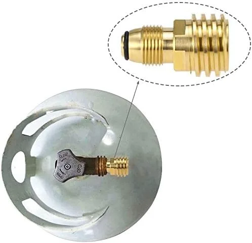 Miniatura 2 de YOUHO El adaptador de tanque de propano convierte la válvula de servicio de tanque POL LP en manguera QCC1/tipo 1 o regualtor – antiguo a nuevo qcc1