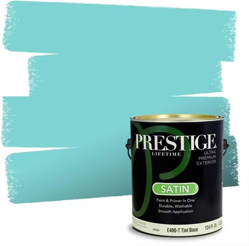 Miniatura 176 de Prestige Paints. - Base y pintura para exteriores en un solo galón, 1 galón. plano, comparable con Sherwin Williams Topsail. SW6799-PCM