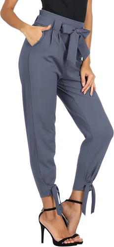 Miniatura 2 de GRACE KARIN - Pantalón deportivo tipo lápiz para mujer, diseño informal de tiro alto para trabajo, con lazo y bolsillos