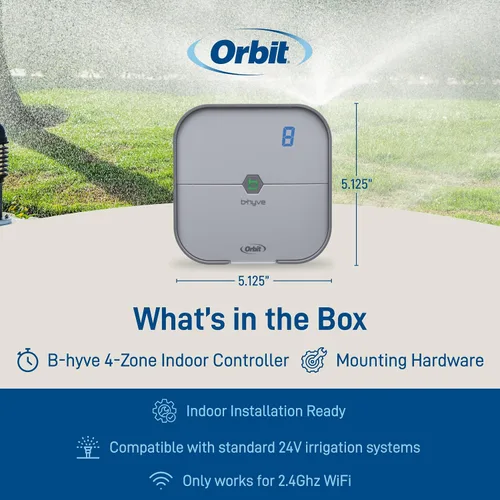 Miniatura 10 de Orbit 57915 B-hyve Controlador inteligente de rociadores para interiores de 4 zonas
