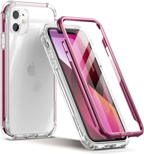 Miniatura 9 de SURITCH Funda transparente para iPhone 11 (solamente) de 6.1 pulgadas, [protector de pantalla integrado] cubierta protectora de cuerpo completo a