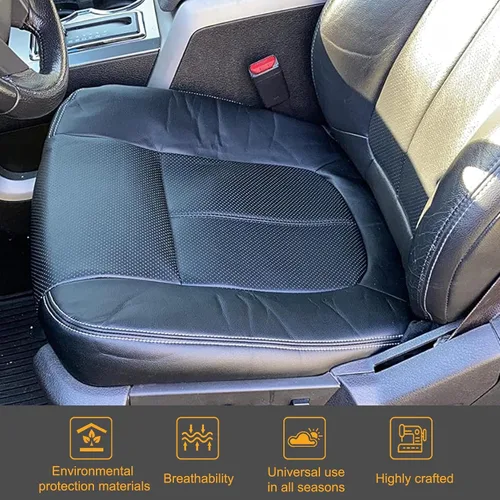 Miniatura 3 de Priprilod Funda de asiento de repuesto perforada de cuero negro compatible con Ford F250 F350 F450 F550 Lariat 2011 2012 2013 2014 2015 2016