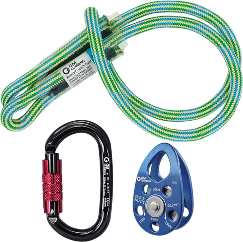 Miniatura 10 de GM CLIMBING Polea micro 30kN CE UIAA de la mejilla del oscilación certificada