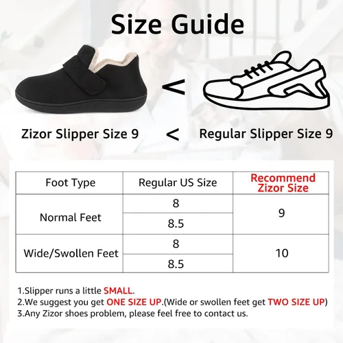 Miniatura 6 de Zizor Zapatos de casa ajustables Ivy para mujer para interiores y exteriores