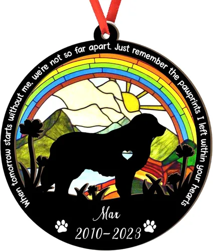 Miniatura 89 de Adorno personalizado para atrapasoles de sabueso afgano, adorno de Navidad de sabueso afgano, regalo para perro amante, sabueso afgano conmemorativo