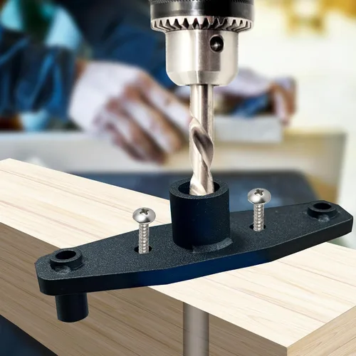 Miniatura 3 de Kit de plantilla de clavija para estante flotante, guía de taladro, carpintería para taladro recto de 1/2 pulgada, plantilla de taladro de clavija
