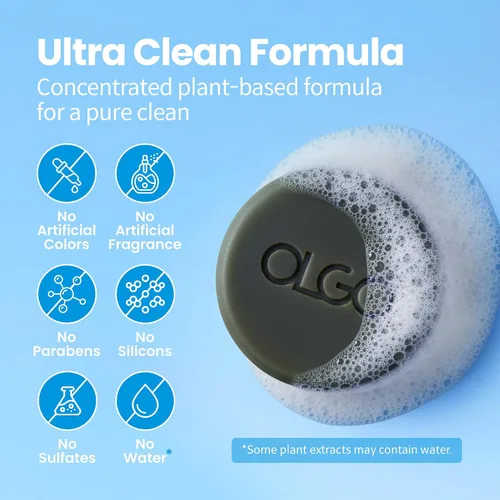 Miniatura 6 de Marine Shampoo Bar Champú de control de sebo con enfriamiento Mentol, Cornmint, carbón, algas y uva marina Limpieza profunda, volumen ligero
