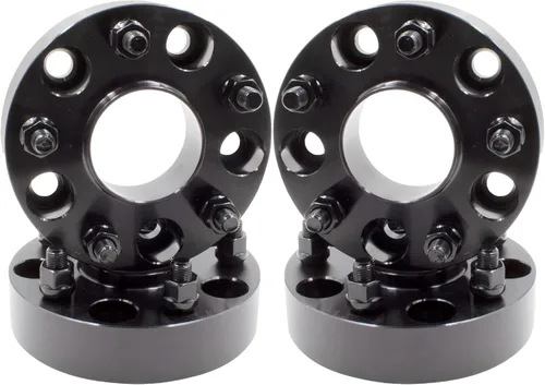 Miniatura 21 de Wheel Accessories Parts 2 adaptadores de espaciadores de rueda centrados en buje de 5 x 5 5 x 127 1.25 pulgadas de grosor 2.815 in, buje de rosca