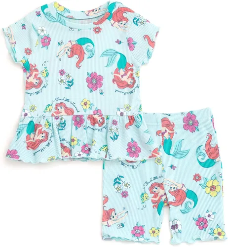 Miniatura 8 de Disney Conjunto de camiseta acanalada y pantalones cortos de ciclismo para recién nacidos a niños grandes (0-3 meses - 14-16)
