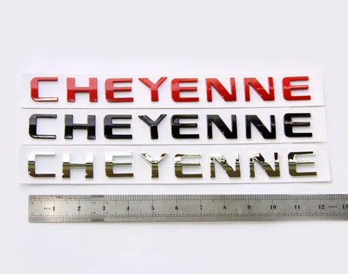 Miniatura 3 de Yoaoo 1x emblema de placa de nombre OEM negro Cheyenne 3D compatible con Silverado brillante nuevo