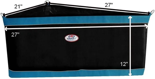 Miniatura 3 de Tahoe Tack Comedero patentado para heno de esquina para caballos con fondo súper resistente y 1200D diseñado para remolques y puestos Negro