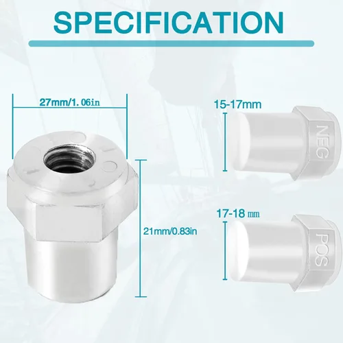 Miniatura 3 de Adaptador de poste de batería de coche: Adaptador de batería de 2 postes laterales a poste superior con rosca hembra de 3/8