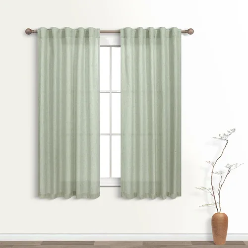 Miniatura 99 de KOUFALL Cortinas transparentes de lino de 90 pulgadas, cortinas para Sala Modernas 2025 De Lino Elegantes, cortinas personalizadas con pestaña