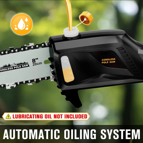 Miniatura 5 de HEINPRO Sierra de Poste Inalámbrica de 8 Pulgadas Compatible con Batería Dewalt de 20V MAX, Sierras de Poste Eléctricas para Poda de Árboles