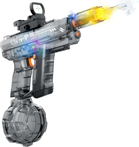 Miniatura 10 de Vmiya Pistola de agua eléctrica, paquete de 2 para adultos y niños, pistola de chorro automática que se ilumina, gran capacidad de 800CC, alcance