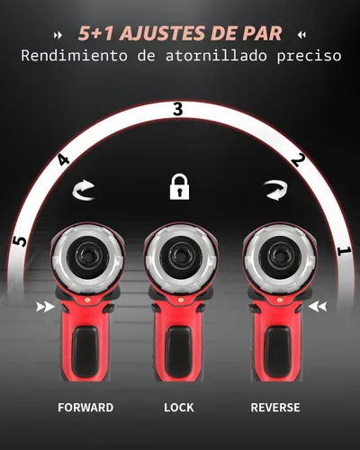 Miniatura 7 de AVID POWER Juego de destornilladores eléctricos recargables de 4 V con 44 accesorios, pistola de tornillo de 5.65 Nm, ajuste de par de torsión 5+1