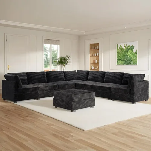 Miniatura 13 de Sofá Seccional Modular Sofá Nube - Sofás Seccionales Cómodos de Gran Tamaño en Forma de L para Sala de Estar, Sofá Cama Sleeper Convertible