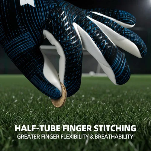 Miniatura 8 de WVVOU Guantes de portero para Adultos y Jóvenes, Guantes de portero de fútbol profesionales transpirables con palma de látex adhesivo de 4+3mm