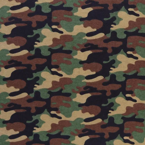 Miniatura 5 de Mook Fabrics Tela de franela de camuflaje [43 pulgadas de ancho] – Doble cepillado, material 100% algodón para acolchado, detalles de decoración