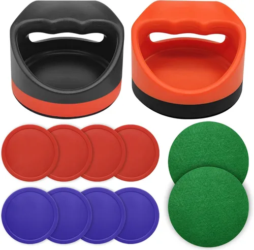 Empujadores de hockey de aire, palas y palas de hockey de aire, asas de portería, accesorios de repuesto para mesas de juego, incluyen 2