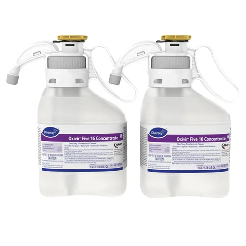 Miniatura 11 de Oxivir Diversey 5019296 Five 16 Limpiador líquido desinfectante de fuerza hospitalaria de un solo paso, peróxido de hidrógeno acelerado, concentrado