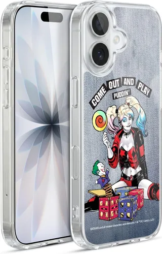 Miniatura 60 de Head Case Designs Funda de gel suave con licencia oficial de Batman DC Comics Love Hate Joker Harley Quinn Graphics [protección de grado militar]