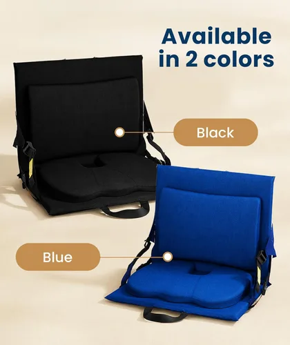 Miniatura 9 de Everlasting Comfort Stadium Seats with Back Support - Adjustable Memory Foam Bleacher Chairs with Back and Cushion, Portable, Easy Folding Stadium