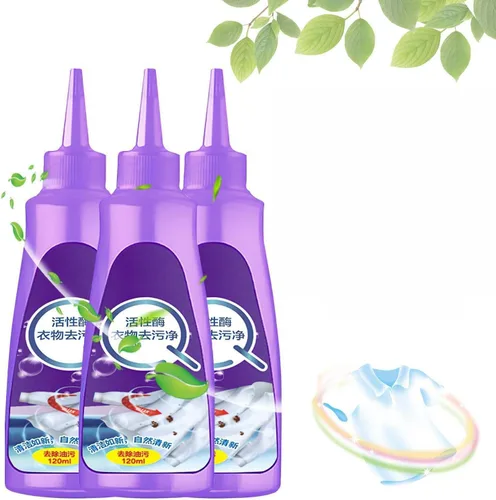Active Enzyme - Removedor de manchas para ropa, removedor rápido de manchas de lavandería, removedor de manchas de ropa con enzimas activas, B