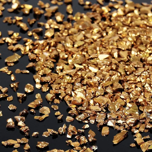 Miniatura 26 de Chips de vidrio triturado irregulares, 3.53 onzas de piedras metálicas gruesas con purpurina para arte de uñas, relleno de molde de resina