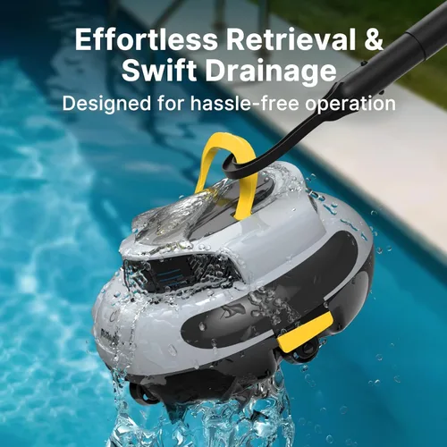 Miniatura 7 de POOLPURE Limpiador de piscina, batería de 5000 mAh, tiempo de funcionamiento de 100 minutos, cobertura de 1000 pies cuadrados, limpiador automático