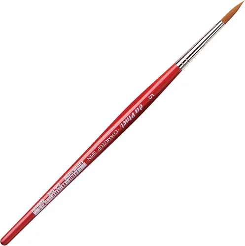 Miniatura 91 de da Vinci Watercolor Series 5580 CosmoTop Spin Pincel de Pintura, Redondo Sintético con Mango Rojo