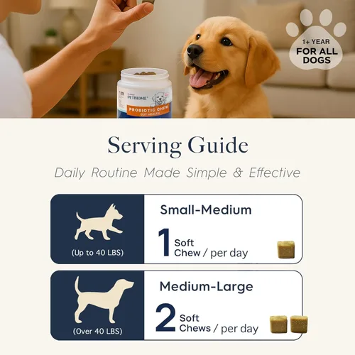 Miniatura 4 de Oraticx PetBiome - Probiótico masticable para perros, apoya la salud digestiva diaria, el equilibrio intestinal y el sistema inmunológico, con raíz