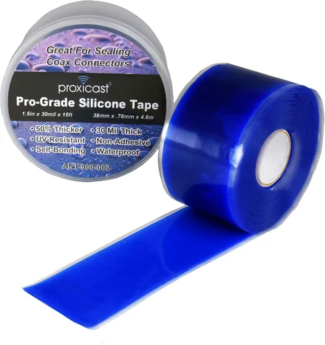 Miniatura 8 de Proxicast Cinta de sellado de goma de silicona autofundida extra fuerte de grado profesional de 30 mil resistente a la intemperie para antenas