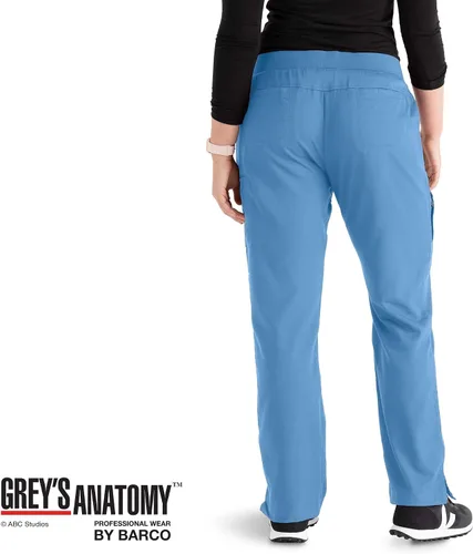Miniatura 2 de Greys Anatomy - Pantalón de uniforme médico de frente plano con 6 bolsillos para mujer