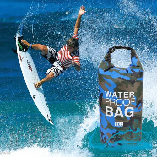Miniatura 2 de Bolsa seca impermeable de 2L/5L/10L/15L/20L/30L, saco enrollable que mantiene el equipo seco para kayak, rafting, navegación, natación, campamento