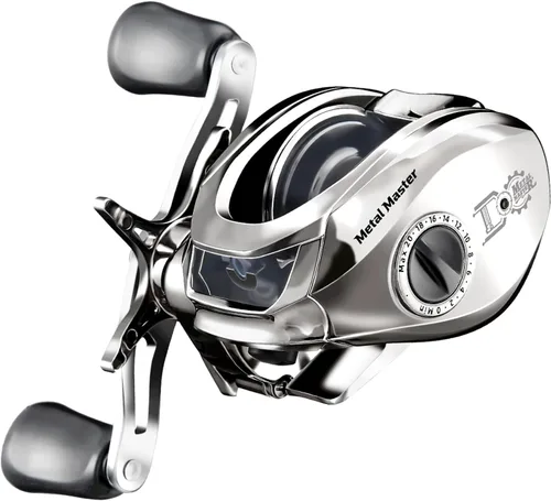 Miniatura 9 de HAUT TON Matel Master Advanced Version Baitcaster reels,6.2:1Gear Ratio,5+1Ball Bearing,Bait clickers,12Lb Drag System Fishing Reels,for