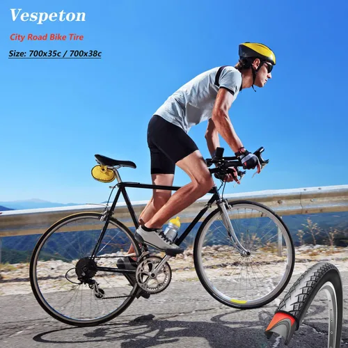 Miniatura 9 de 700x35c/700x38c - Par de neumáticos de bicicleta de carretera 60 TPI Kevlar plegables de alta calidad para bicicletas de ciudad, paquete de 2