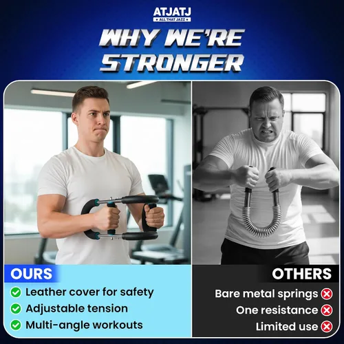 Miniatura 5 de Entrenador de brazo Twister de 3 niveles (50-100 libras), equipo de entrenamiento ajustable para pecho y bíceps para hombres, equipo de gimnasio
