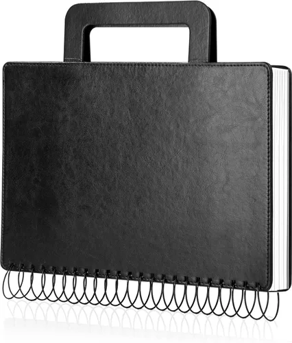 Cuaderno de bocetos grande para dibujar de 9 x 12 pulgadas, portátil, encuadernado en espiral, con bolsillo (98 libras/5.64 oz/m²), bloc de dibujo