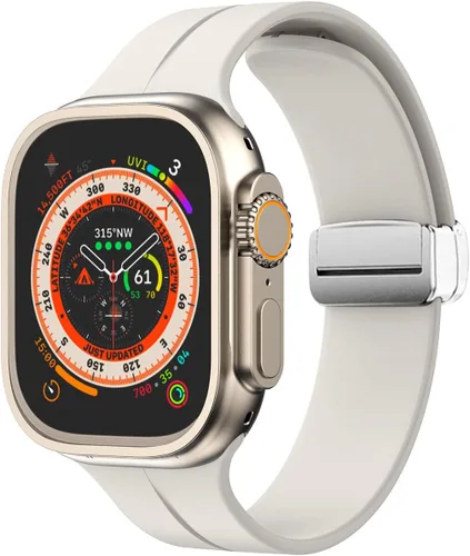 Miniatura 38 de Banda magnética compatible con Apple Watch de 38mm 40mm 41mm 42mm 44mm 45mm 46mm 49mm, mujeres y hombres, correa deportiva de silicona compatible