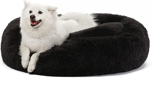 Miniatura 13 de JOLLYVOGUE - Cama para perros y gatos, cama relajante y antiestrés para mascotas y perros pequeños, cojín esponjoso en forma de dona para mascotas