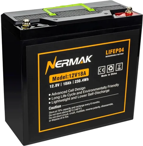 Miniatura 13 de NERMAK Batería de ciclo profundo LiFePO4 de litio de 12V 16Ah, más de 2000 ciclos, batería recargable de fosfato de hierro y litio para energía