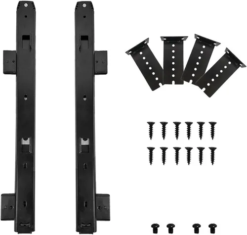 Miniatura 8 de FRMSAET Rieles Deslizantes para Teclado de Construcción de Acero Resistente de 12/14/16/18 pulgadas de Grosor con Rodamientos de Bolas, Rieles