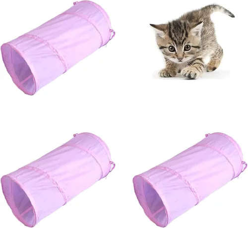 Miniatura 8 de iCAGY Túnel interactivo para gatos de interior, juguetes de túnel de conejo, juguetes para mascotas, túneles de juego para gatos, gatitos, conejos
