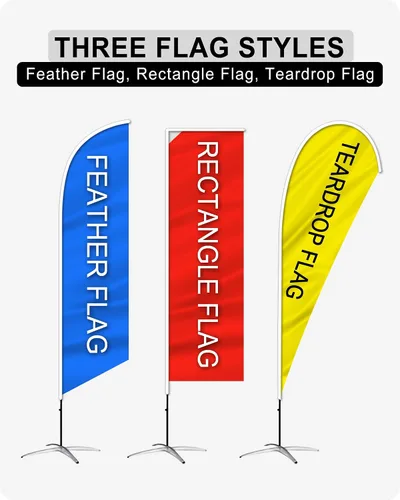 Miniatura 7 de Banderas publicitarias personalizadas con plumas para negocios al aire libre, pancartas y letreros personalizados (solo bandera) para exteriores