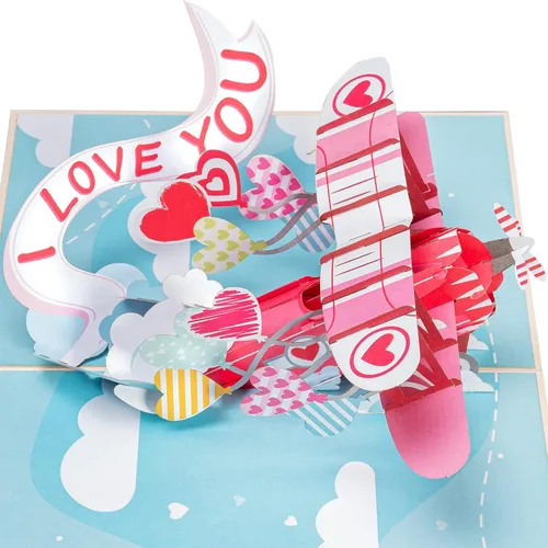 Miniatura 10 de Paper Love Tarjeta desplegable 3D para casa de perro, para el día de San Valentín, cumpleaños, día de la madre, adultos o niños, todas