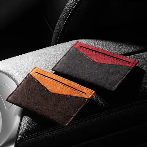 Miniatura 3 de WYFDP - Tarjetero para hombre, funda protectora con tapa para documentos, para licencia de conducir, color negro