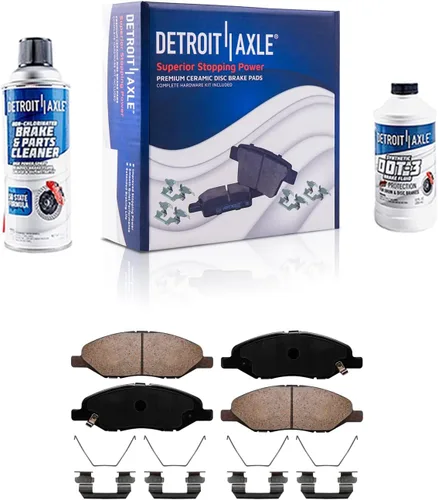 Miniatura 35 de Detroit Axle - Pastillas de Freno Delantero Izquierdo Reemplazo de Pinza de Disco para Dodge Ram 1500 Dakota Mitsubishi Raider - Juego de 3 piezas
